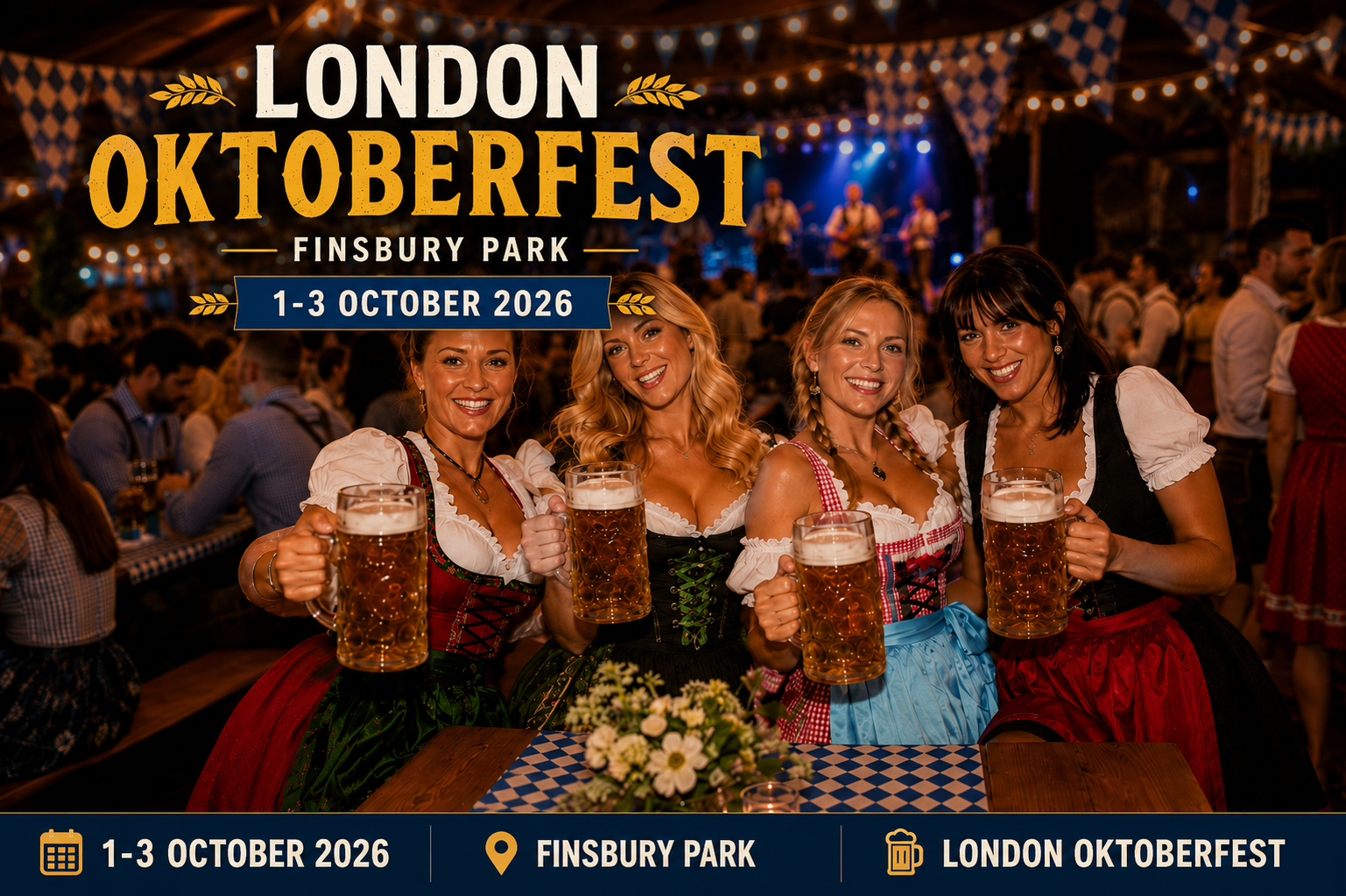 London Oktoberfest 2026 | Finsbury Park | 1-3 October